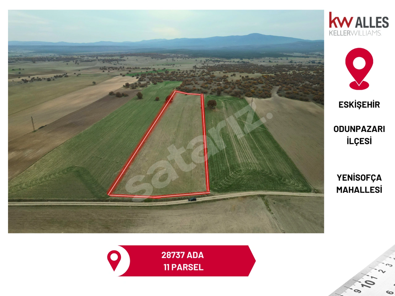 KW ALLES'TEN YENİSOFÇA'DA 17000 METREKARE YOLA CEPHELİ TARLA