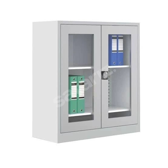 AKBÜRO ÇELİK DOSYA DOLABI 100'LÜK CAMLI