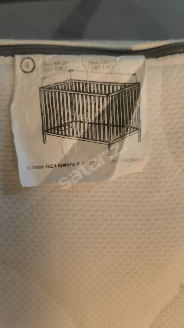 Ikea  Ayarlı Karyola Yatak Dahil