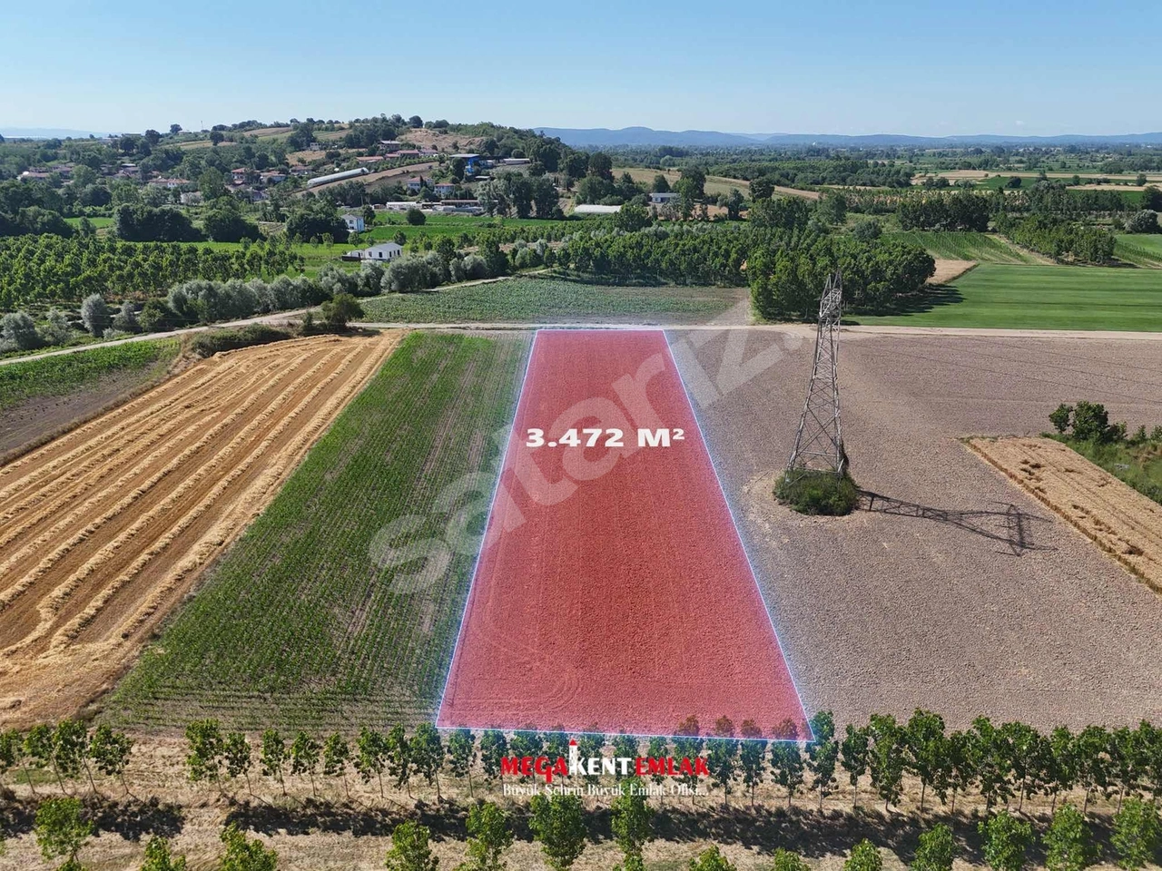 ERENLER HASANBEY MAHALLESİNDE YATIRIMLIK 3,472 M² SATILIK TARLA!