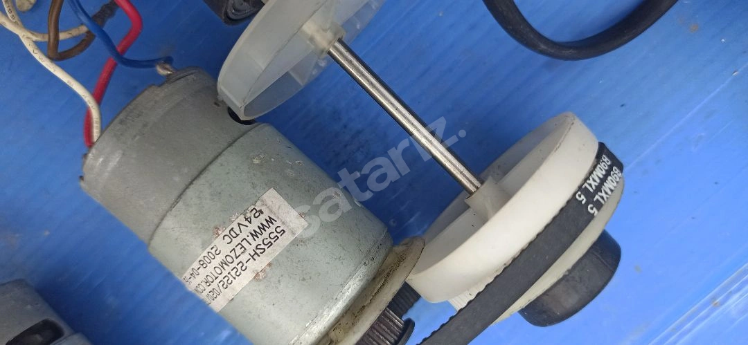2 adet 24 Volt 76 W Dc Motor Kasnak Mekanizması( Set Halinde)