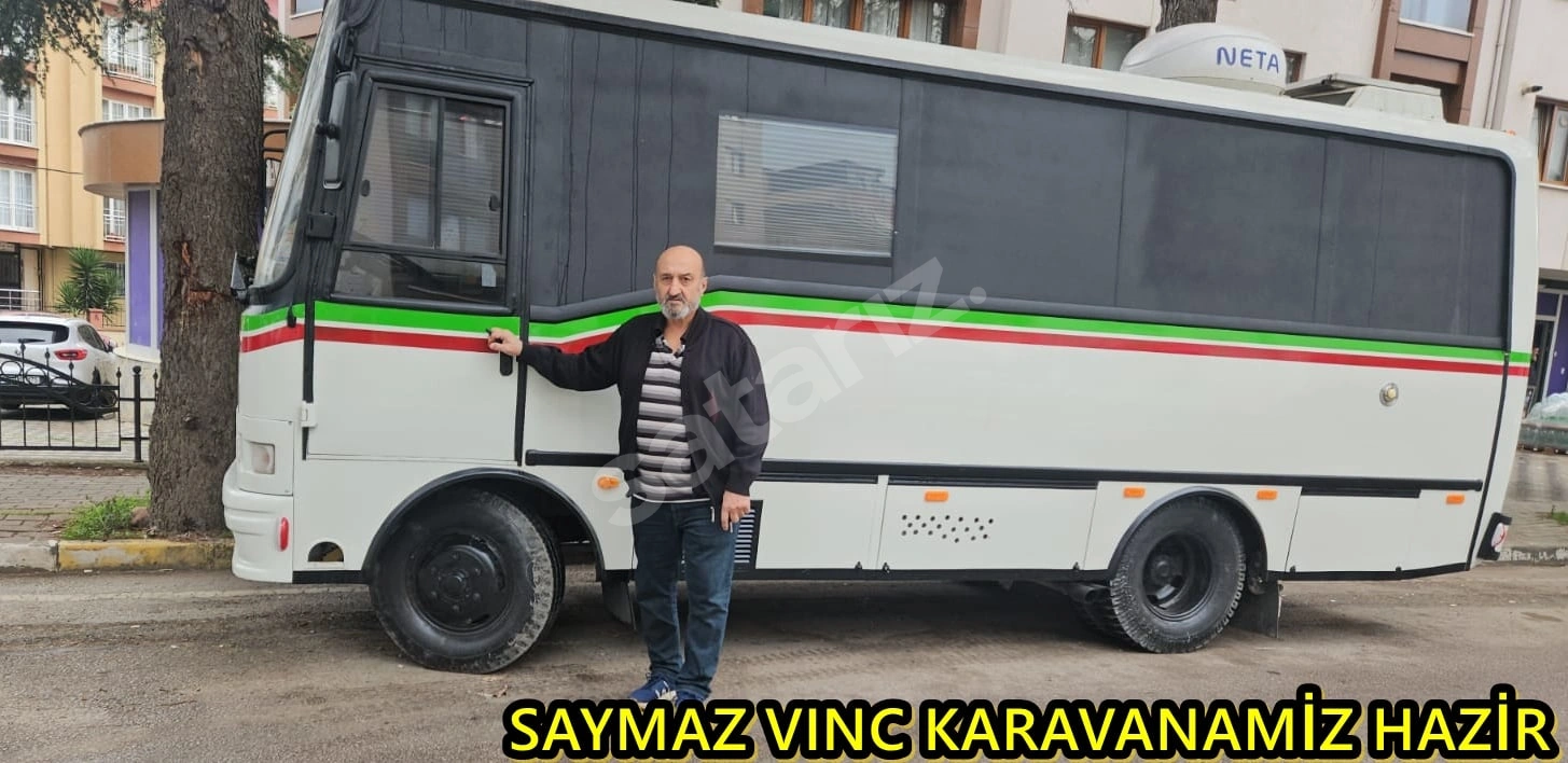 SAYMAZ VINC DEN ÖZEL MOTORLU  KARAVAN SATILIK 2024 İÇ YAPİM ORJINAL MOTORLU  IVECO  M 23 4 KİŞİLİK  ORJINAL MOTOR 485.000 KM DE