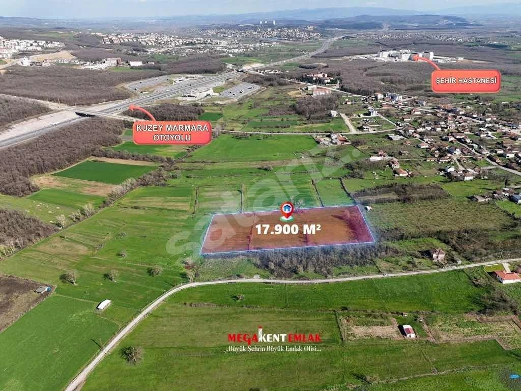 ŞEHİR HASTANESİ MEVKİİ İMAR SINIRINDA YATIRIMLIK 17900M² PARSEL!