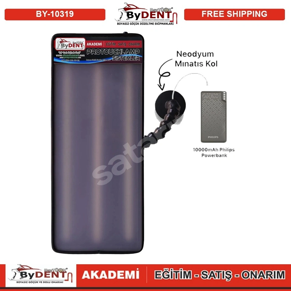 Pdr Boyasız Göçük Düzeltme Şarjlı 3 Ledli Küçük Lamba Mıknatıslı 45x18