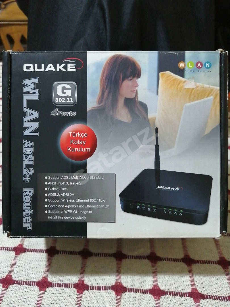 Kapalı Kutusunda QUAKE 4ports Router