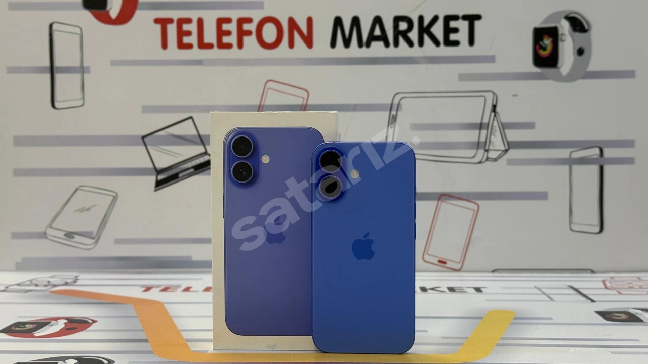 TELEFON MARKET'DEN 22 AY GARANTİLİ KUSURUSUZ İPHONE 16 MAVİ