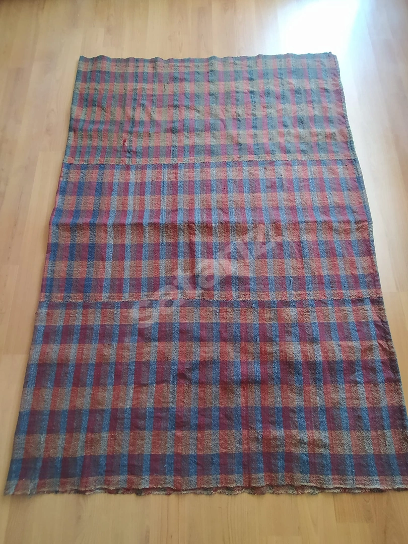 antika yün kilim el dokuma kök boya 260/130cm 100 yıl üzeri