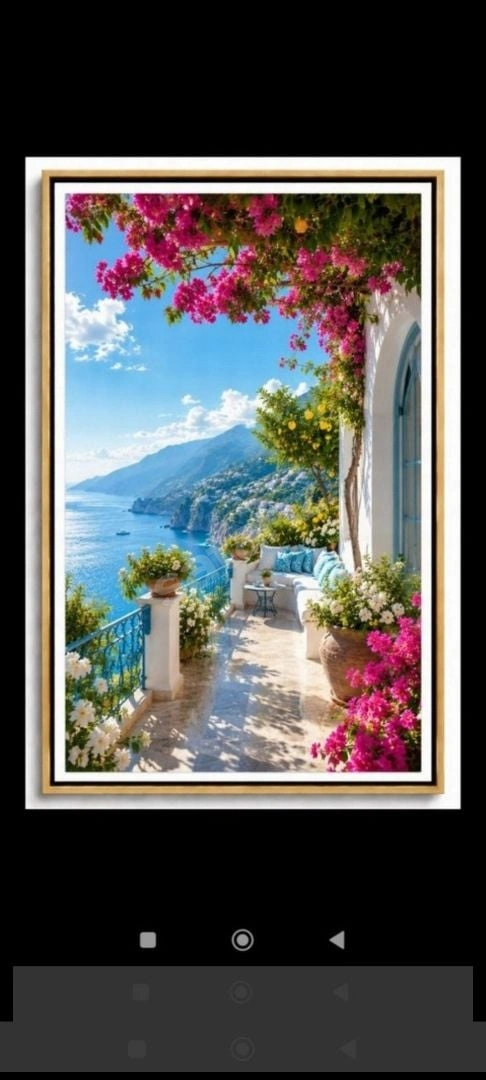 Çerçevesiz Romantik Manzara Tablosu 
20x40