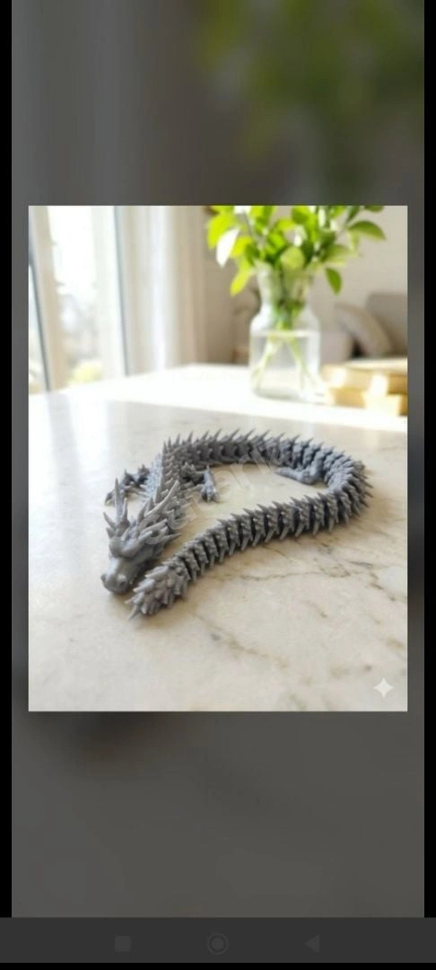 3D Yazıcı Baskısı Hareketli Ejderha Figürü / Dekoratif Obje