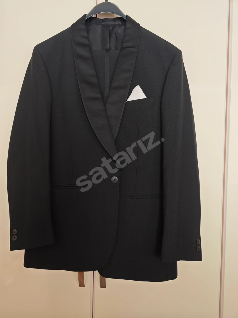 Erkek Smokin Takım Elbise / Siyah / 46 Beden