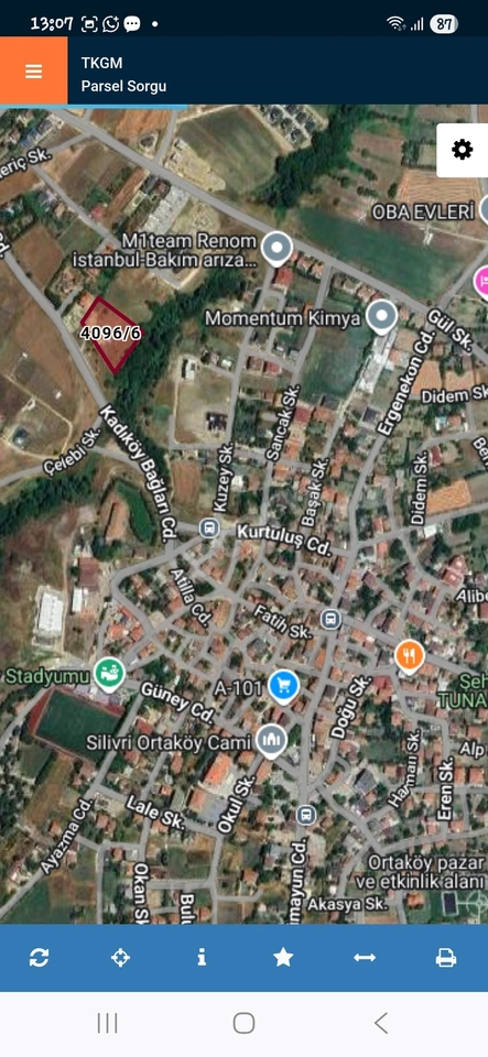 ZB emlak Portalın'dan Silivri Ortaköyde Satılık Arsa
