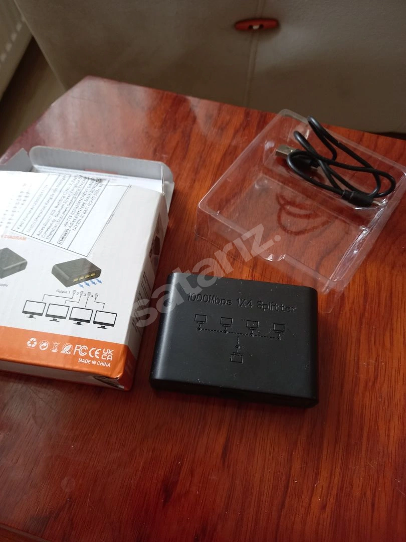 RJ45 Network 1000 Mbps Switch 4Portlu Çoklu Bağlantı