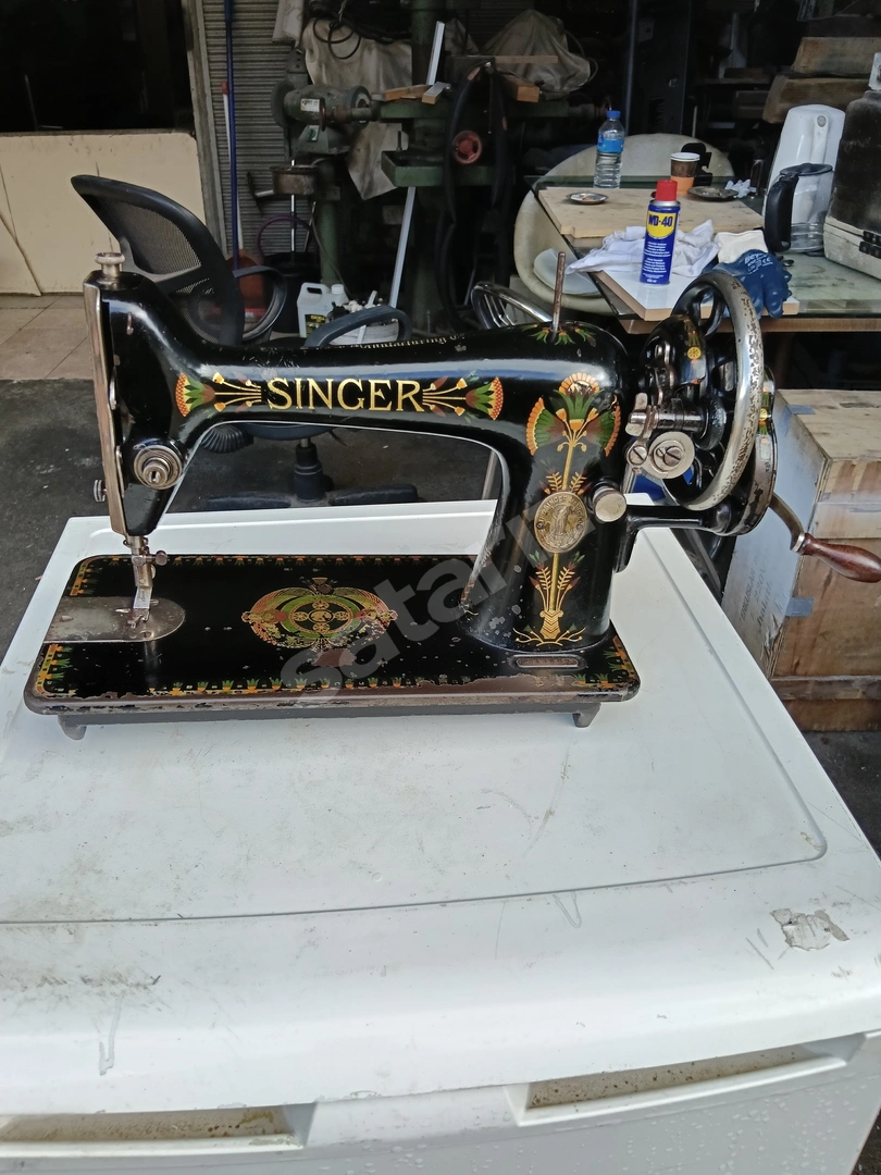 Antika Singer Kolu Dikiş Makinesi
