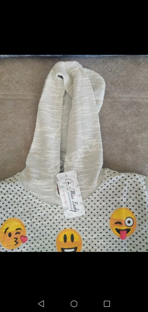 Emoji Baskılı Sweatshirt Triko