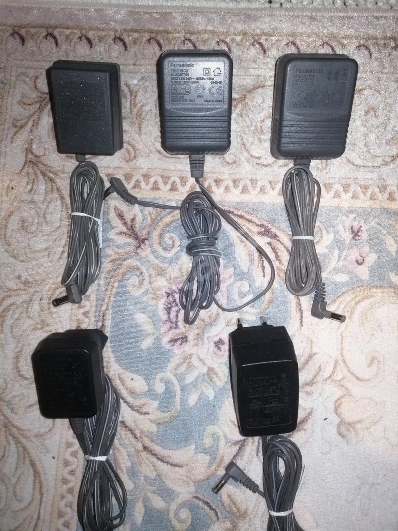Panasonic 5.5V 6V 6.5V telefon adaptörü ve baz üniteleri orjinal