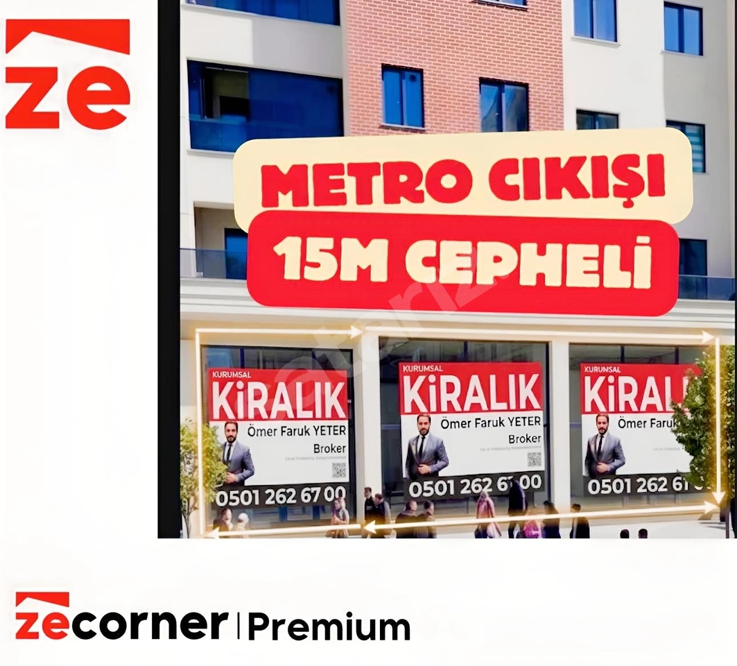 ZECORNER PREMİUMDAN BAĞCILAR METRO CIKIŞI 15 METRE CEPHE DÜKKAN