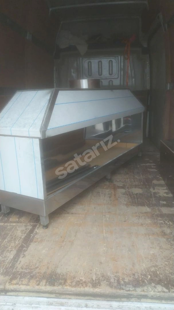 2mt Kromnikel Taşlı Davlumbazlı Kullanılmamış Izgara
