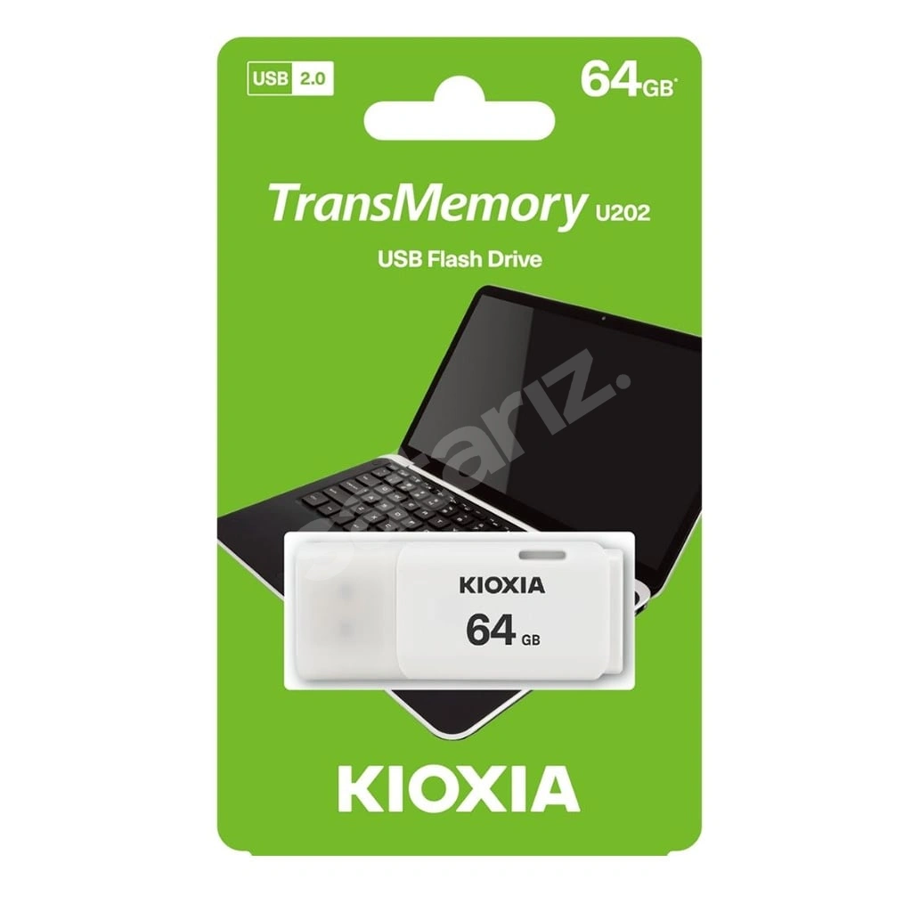 KIOXIA TransMemory U202 64GB USB 2.0 Beyaz Plastik