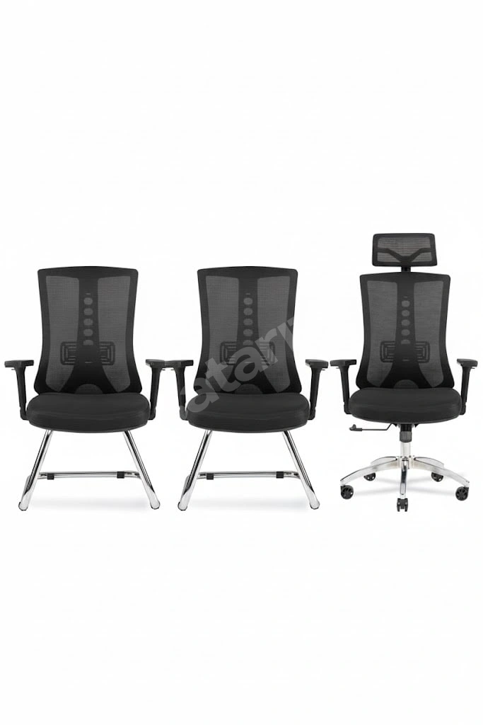 AKBÜRO GREYDER 3'LÜ KOLTUK SETİ