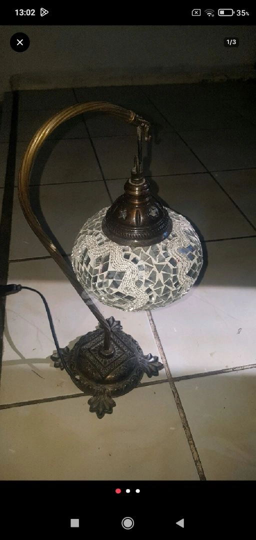 Mozaik Cam Masa Lambası