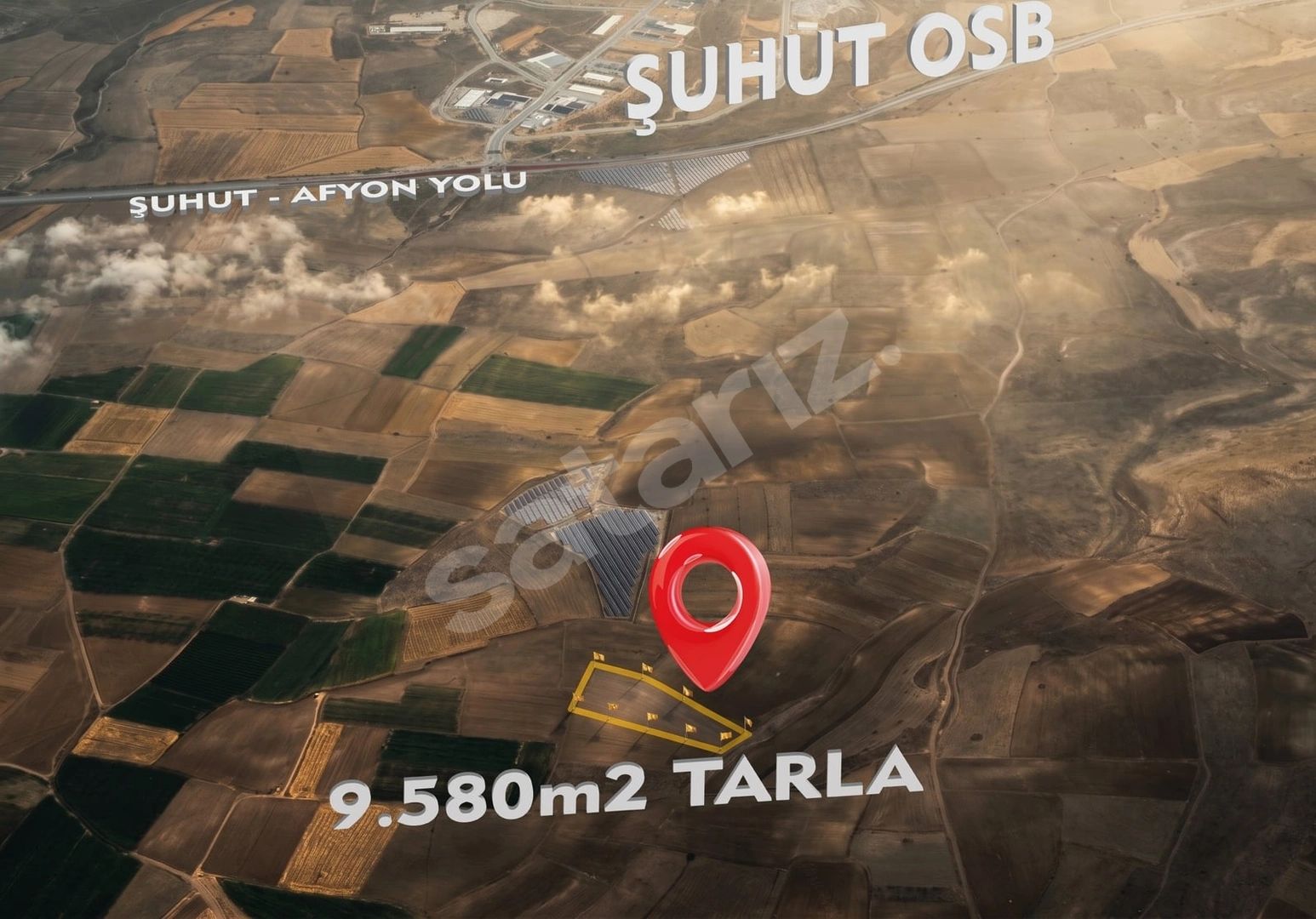 ŞUHUT EFE KÖYÜ FIRSAT FİYATA TARLA! 9.580m2 TKDK DESTEĞİNE UYGUN