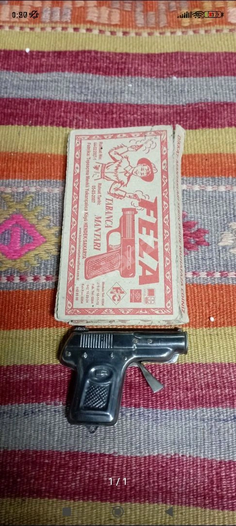 Antika Metal Mantar Tabanca