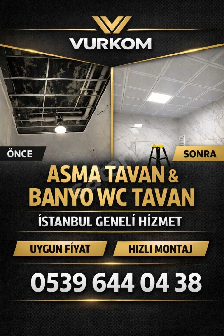 ALÜMİNYUM ASMA TAVAN | CLİPİN BANYO TAVAN UYGULAMASI
