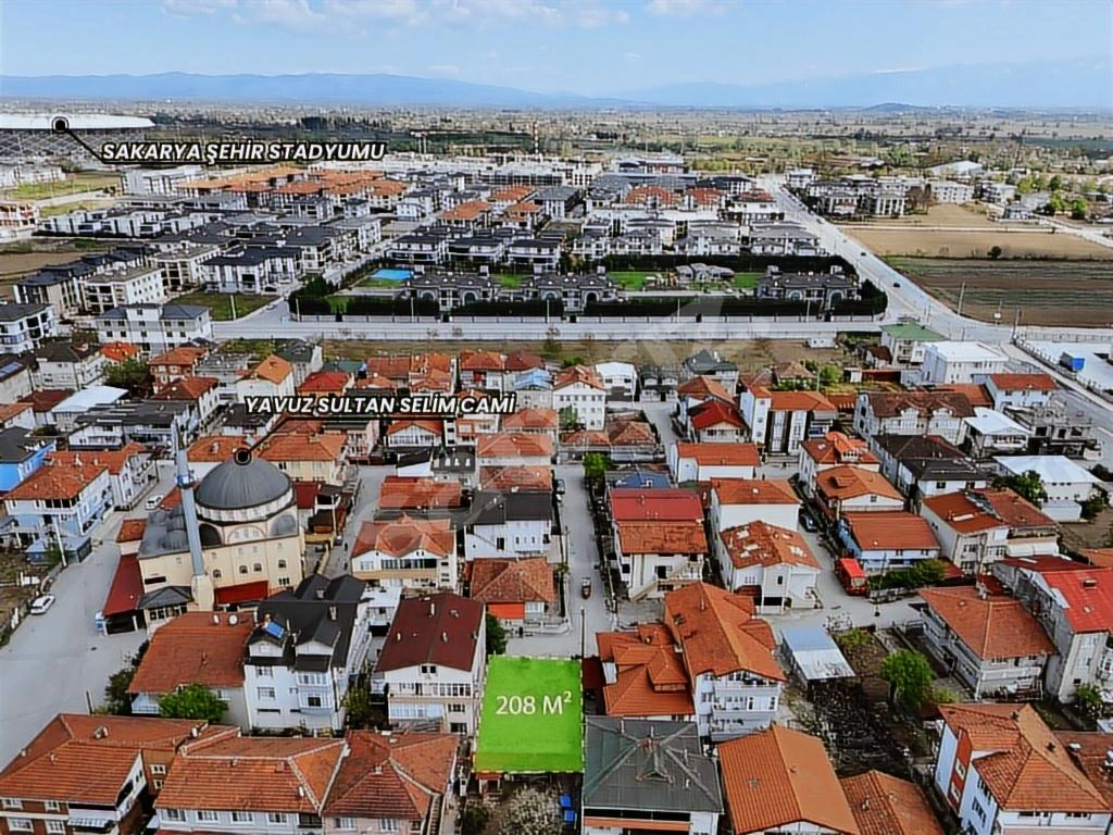 YENİ STADA YÜRÜME MESAFESİNDE SATILIK 208M² YATIRIMLIK ARSA!