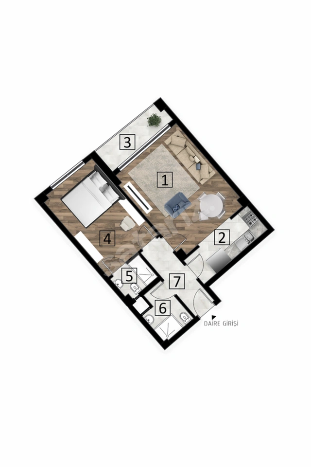 ELBİR EMLAK'TAN ÇARŞI MERKEZDE %50 PESİNAT İLE 1+1 SATILIK DAİRE