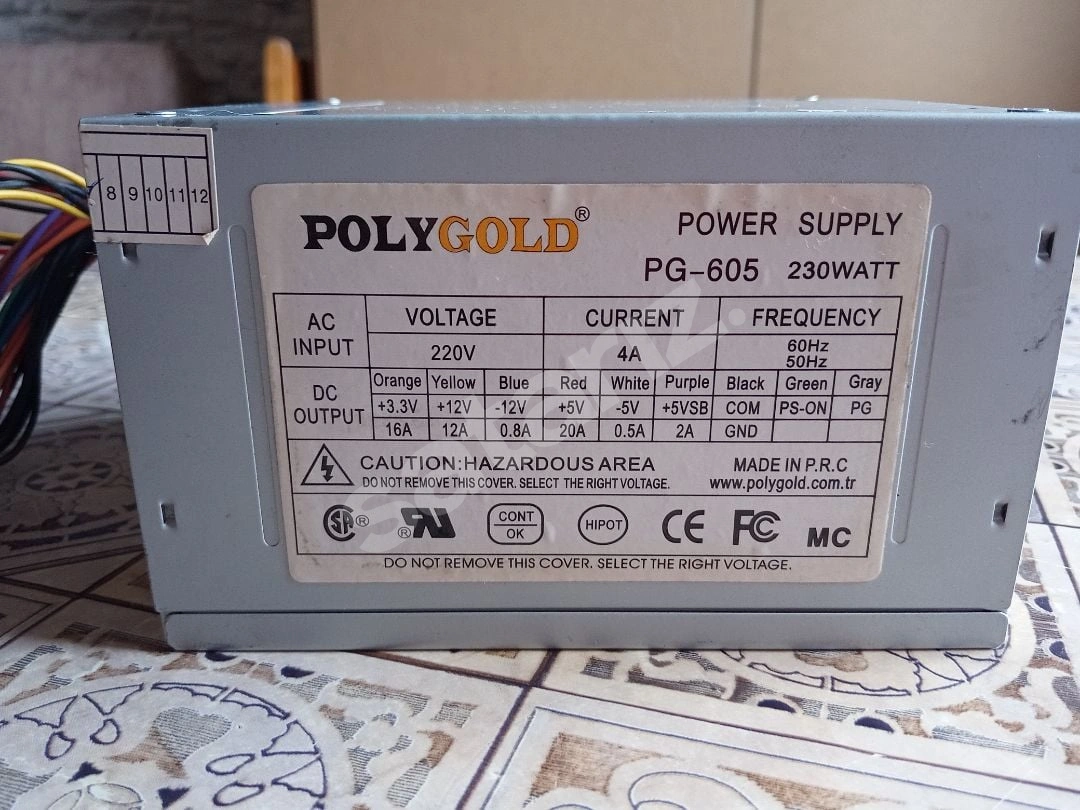 Arızalı Polygold 230W PSU