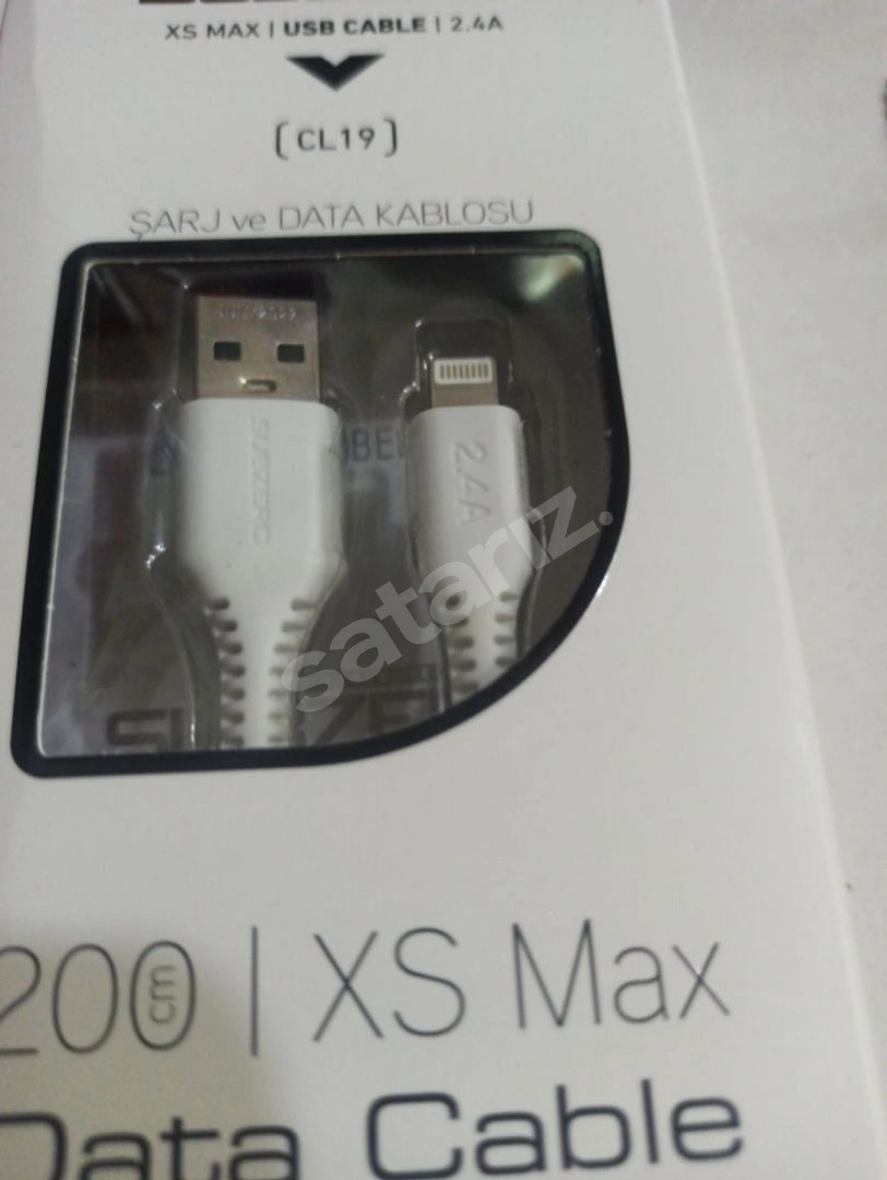 2 METRE UZUNLUĞUNDA İPHONE LİGHTNİNG ŞARJ DATA KABLOSU XS