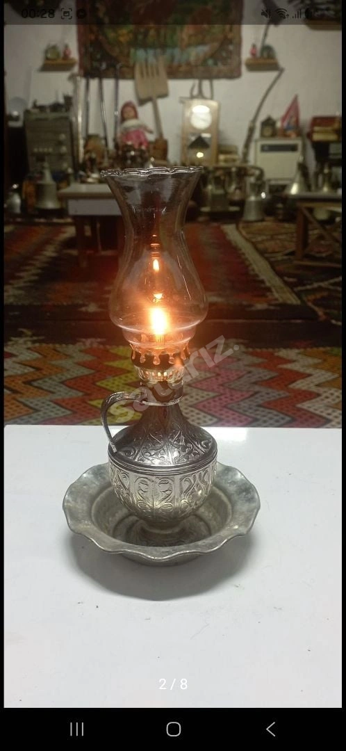 Pirinç Şinanay Formunda Gaz Lambası