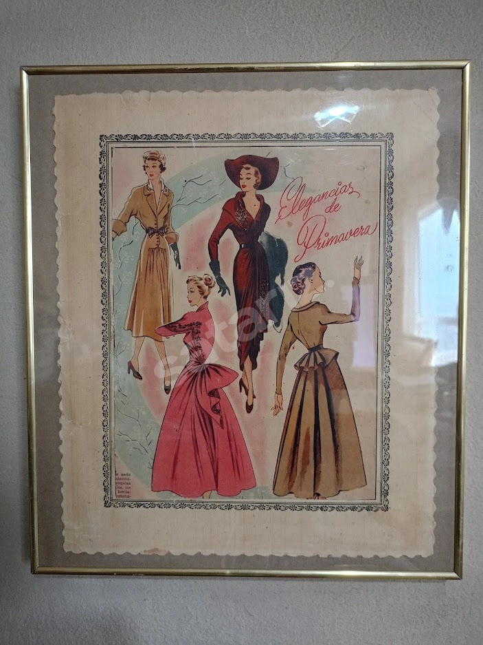 1950 ler KADIN ve MODA GÖRSELLİ PASPARTULU.