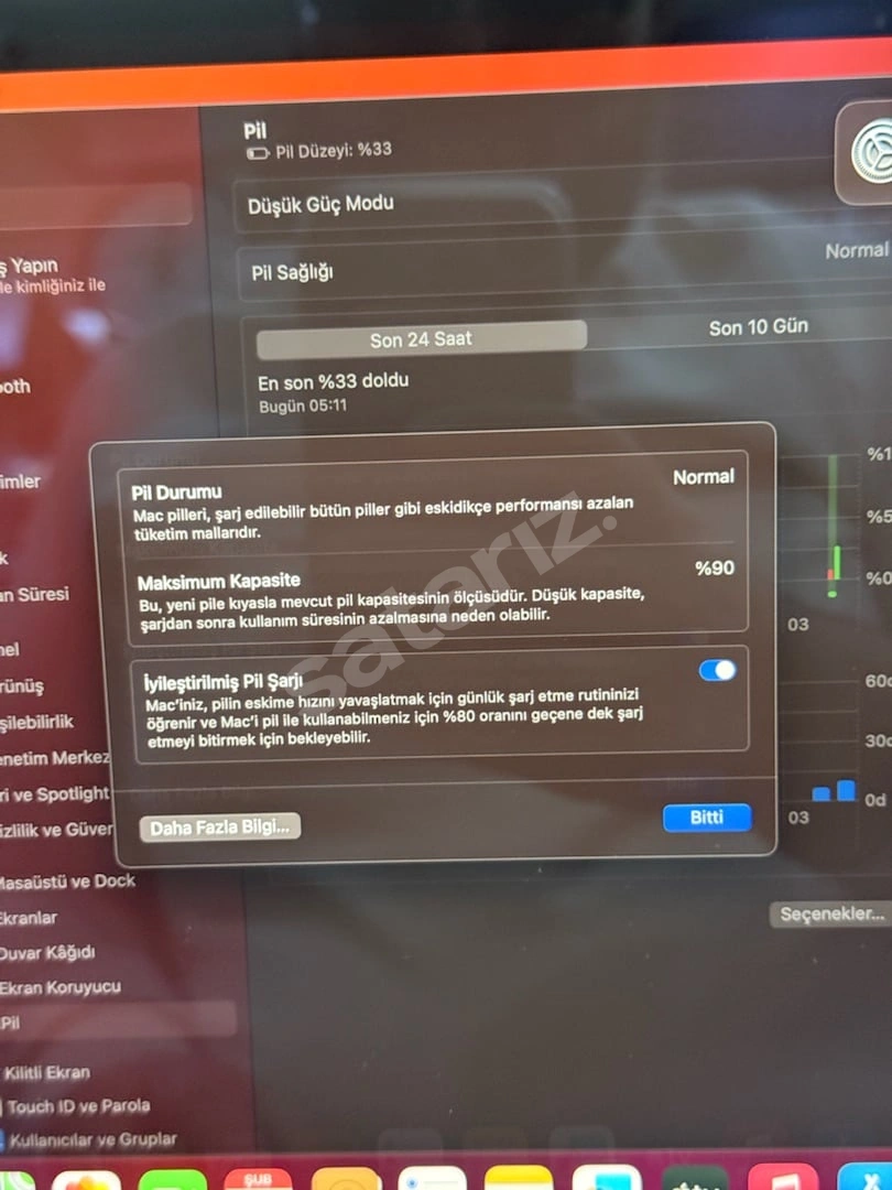 MacBook Pro 13” M2 2022 | 8GB 256GB | Kutu Faturalı | %90 Pil