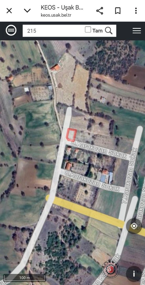 UŞAK MERKEZ MENDE KÖYÜNDE  457 M2 KÖŞE PARSEL