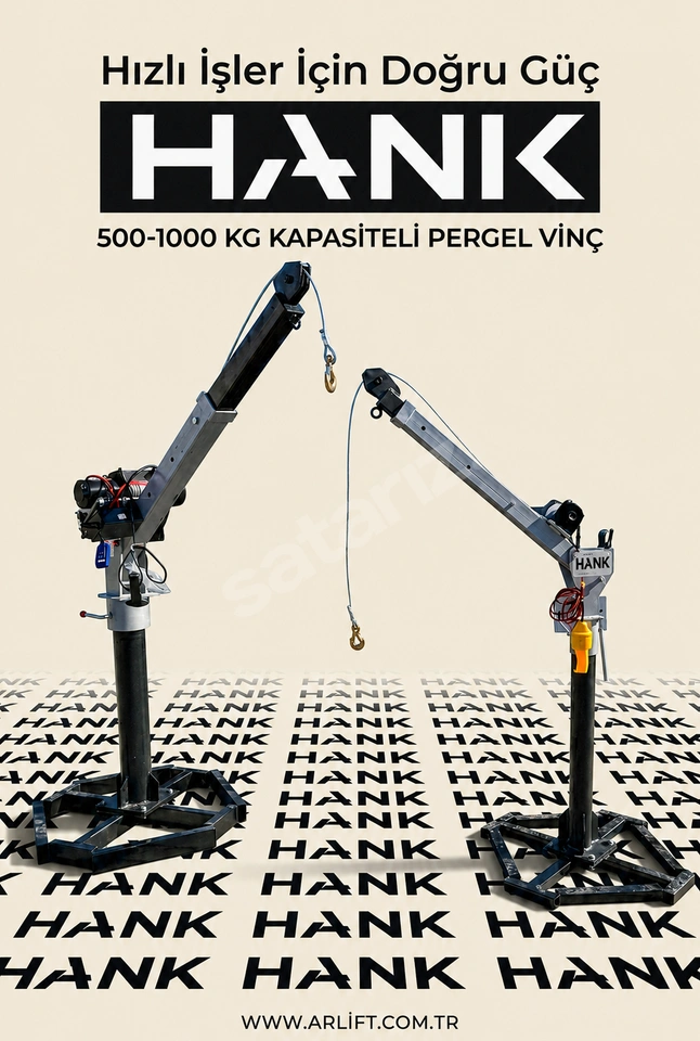 1 TON KALDIRMA KAPASİTELİ PERGEL VİNÇ TÜRKİYE GENELİ ÜCRETSİZ KARGO ARLİFT MAKİNA