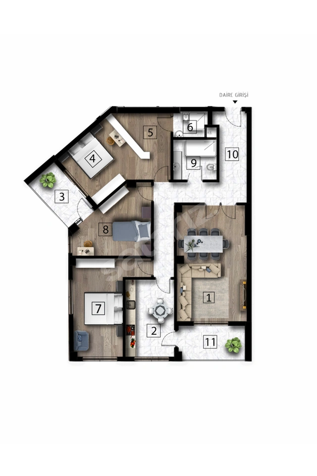 ELBİR EMLAK'TAN ÇARŞI MERKEZDE %50 PESİNAT İLE 3+1 SATILIK DAİRE