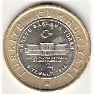 2018 YILI RECEP TAYYİP ERDOĞAN GÖREVE BAŞLAMA HATIRA 1 LİRASI ÇİL / İMZALI ÖZEL FLEX İÇİNDE