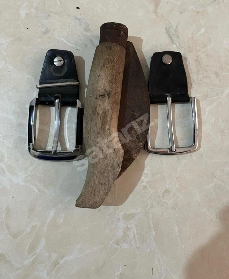 2  Adet Lüks Erkek Kemer Tokası Ve Antika Bıçak