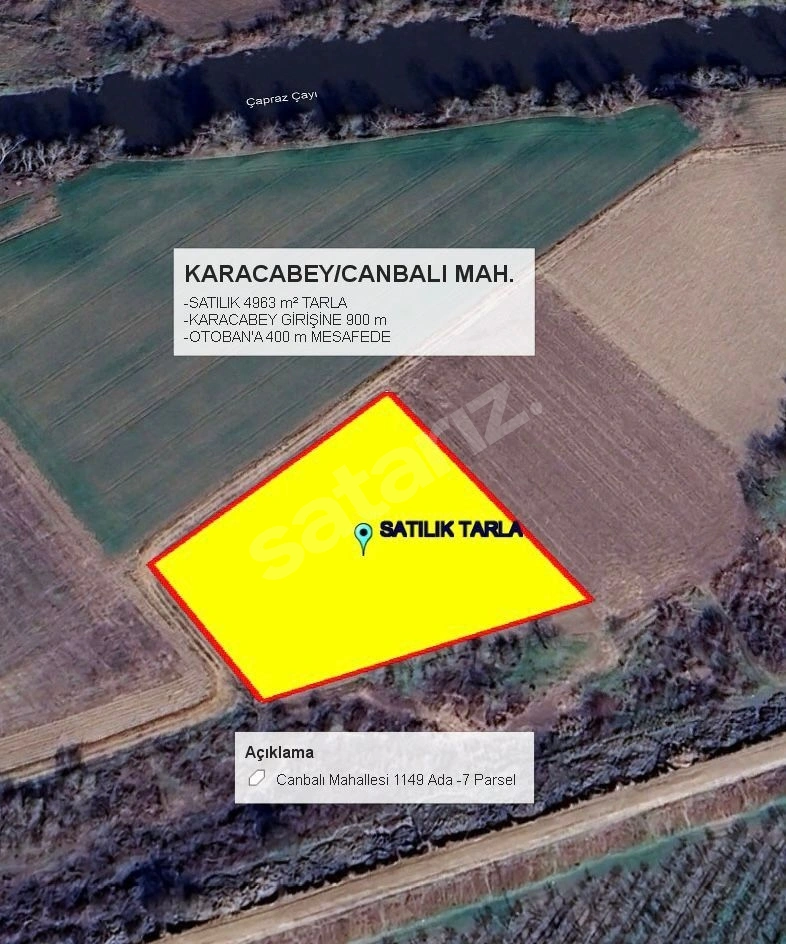 BURSA / KARACABEY / CANBALI MAH. SATILIK TARLA