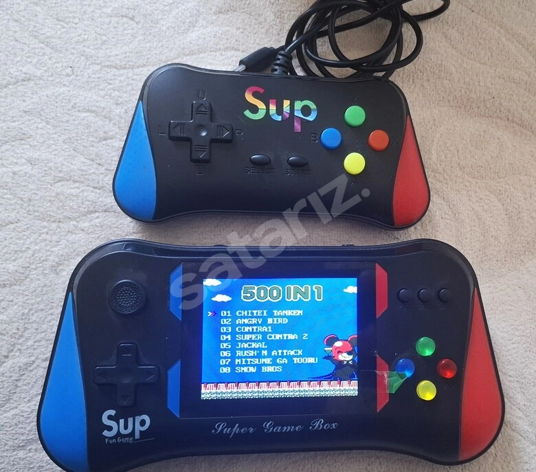 YENİ NESİL SUP 500 OYUNLU OYUN KONSOLU KUTULU GAMEPAD BERABER SON FİYAT