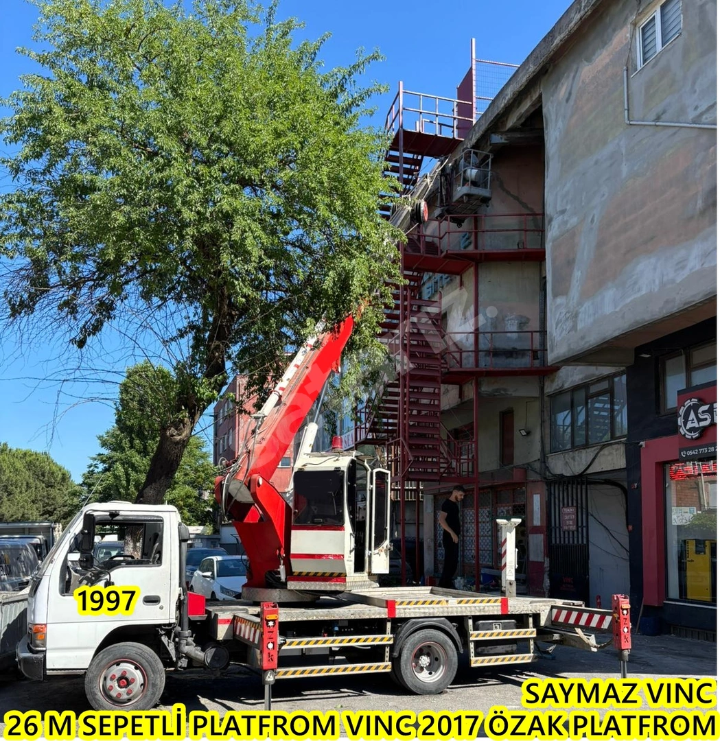SAYMAZ VINC DEN SATILIK 26 M SEPETLİ PLATFROM 2017 ÖZAK PLATFROM MEKANIK KUMANDA