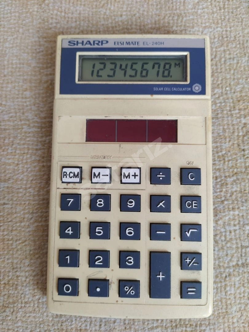 1980 Yılından Güneş Enerjili Hesap Makinesi Sharp Marka