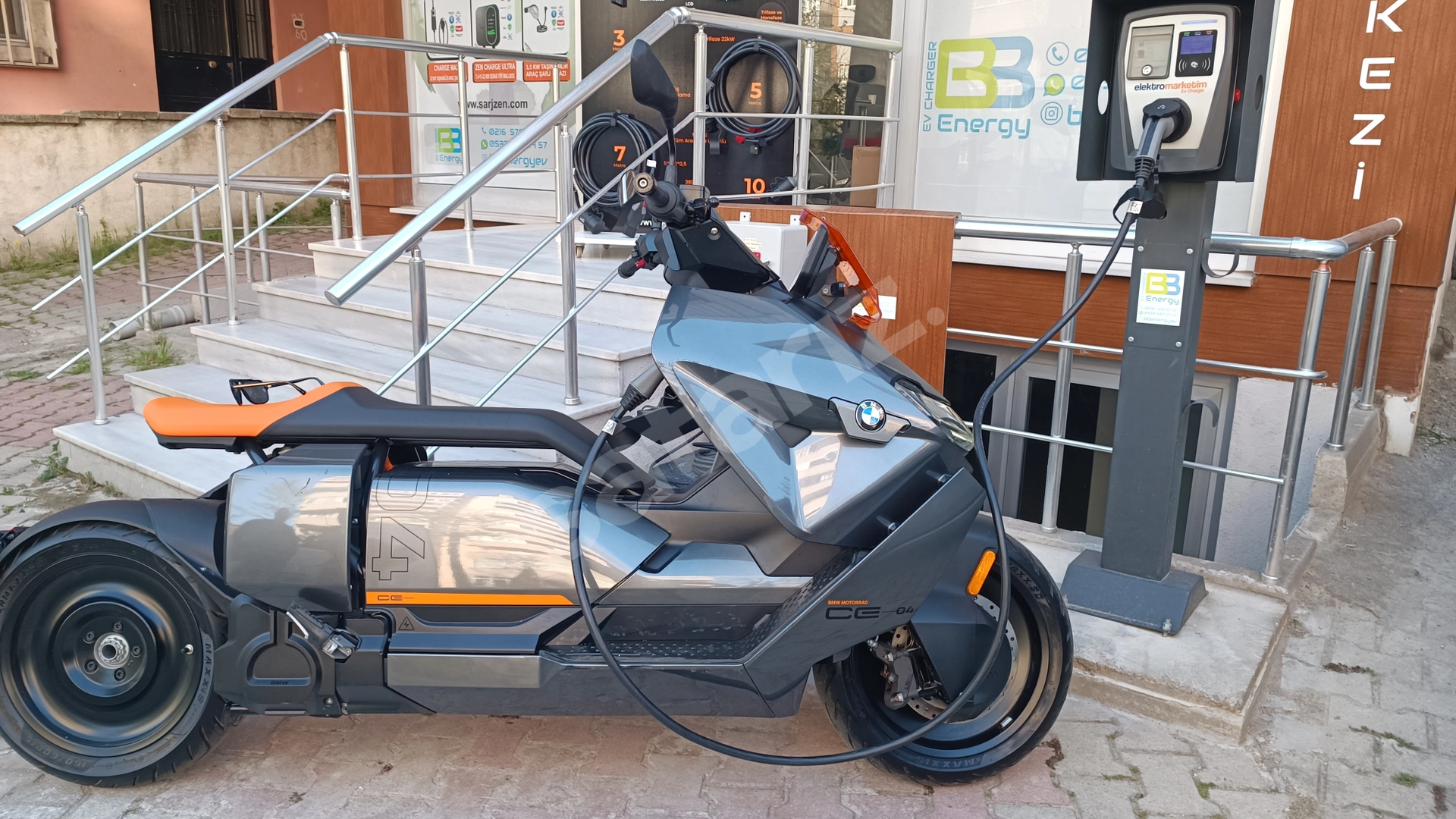 Type2 Hızlı şarj kablosu 5 metre motosiklet için BMW CE 04