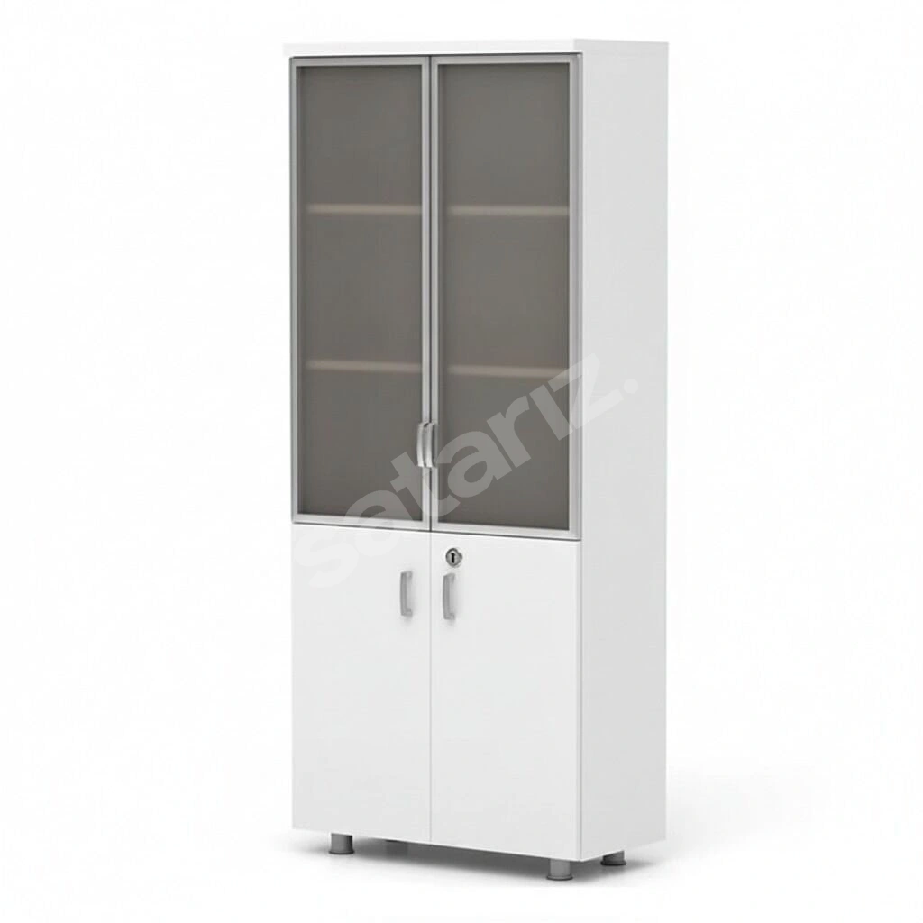 AKBÜRO FOX YARIM BIY CAM DOLAP 190 CM
