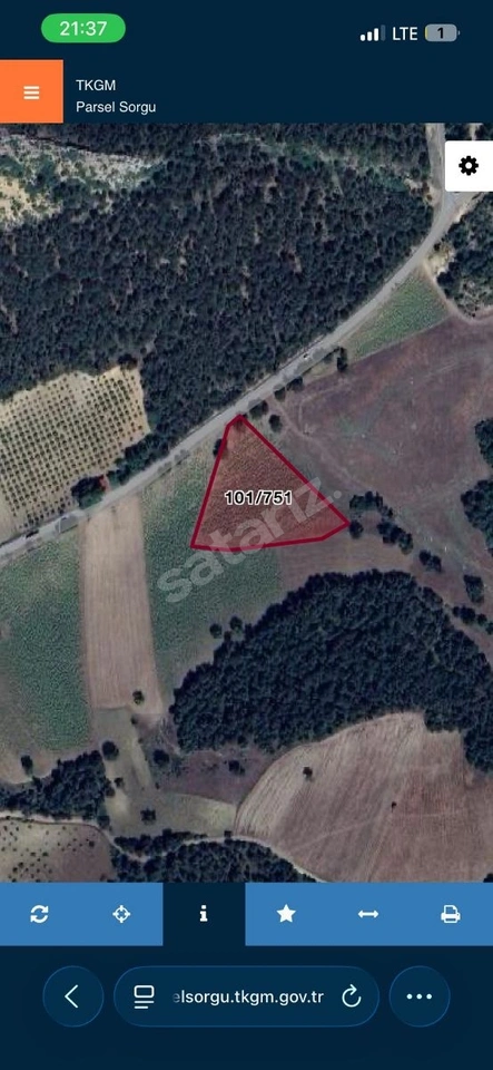 SAKARYA GEYVE ASFALTA SIFIR 5956 M2 %5 İMARLI FIRSAT TARLA