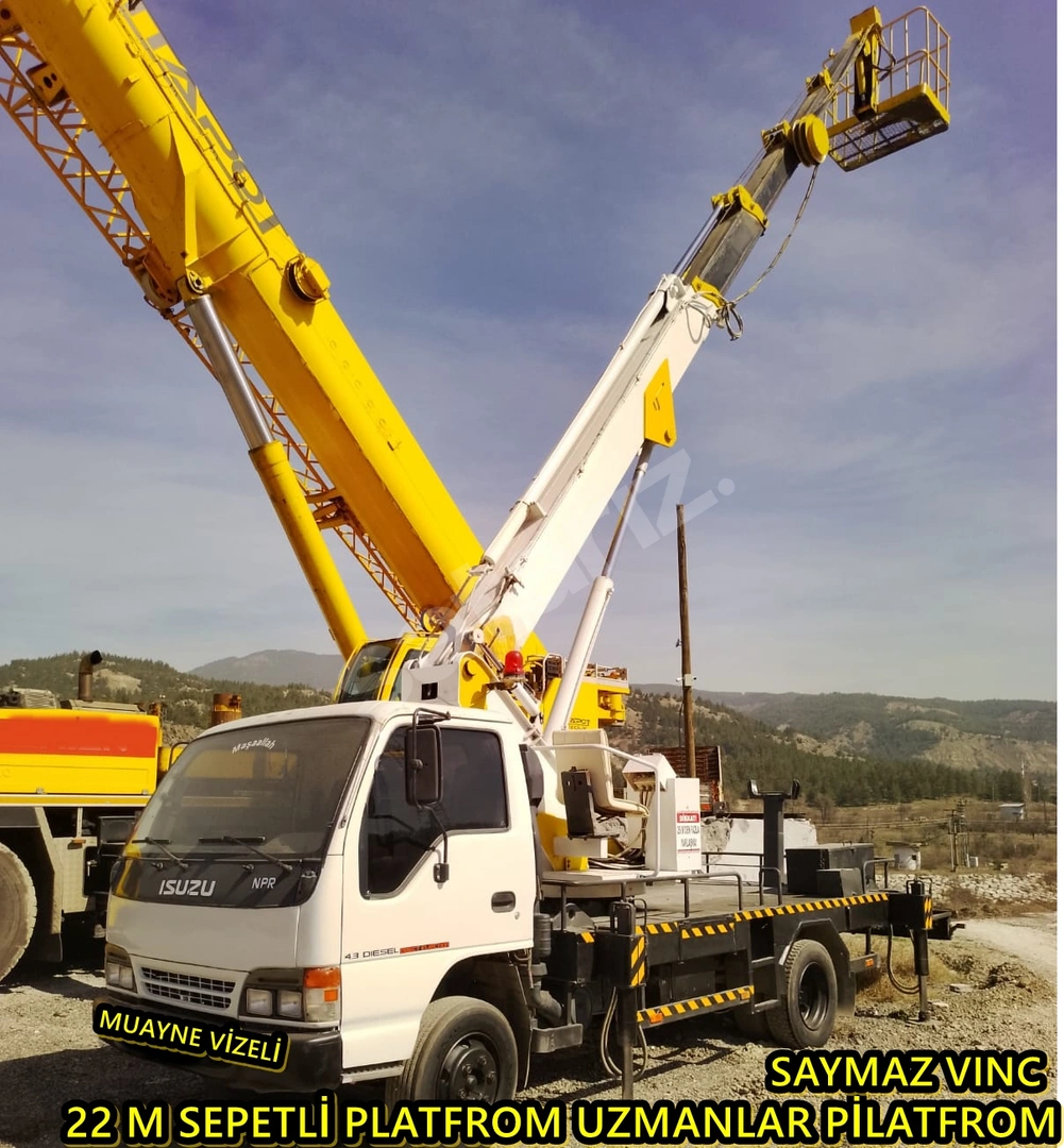 SAYMAZ VINC MOBESE KAMERADA ÇALİŞYOR 22 M SEPETLİ PLATFROM VINC 2008 UZMANLAR PİLATFROM