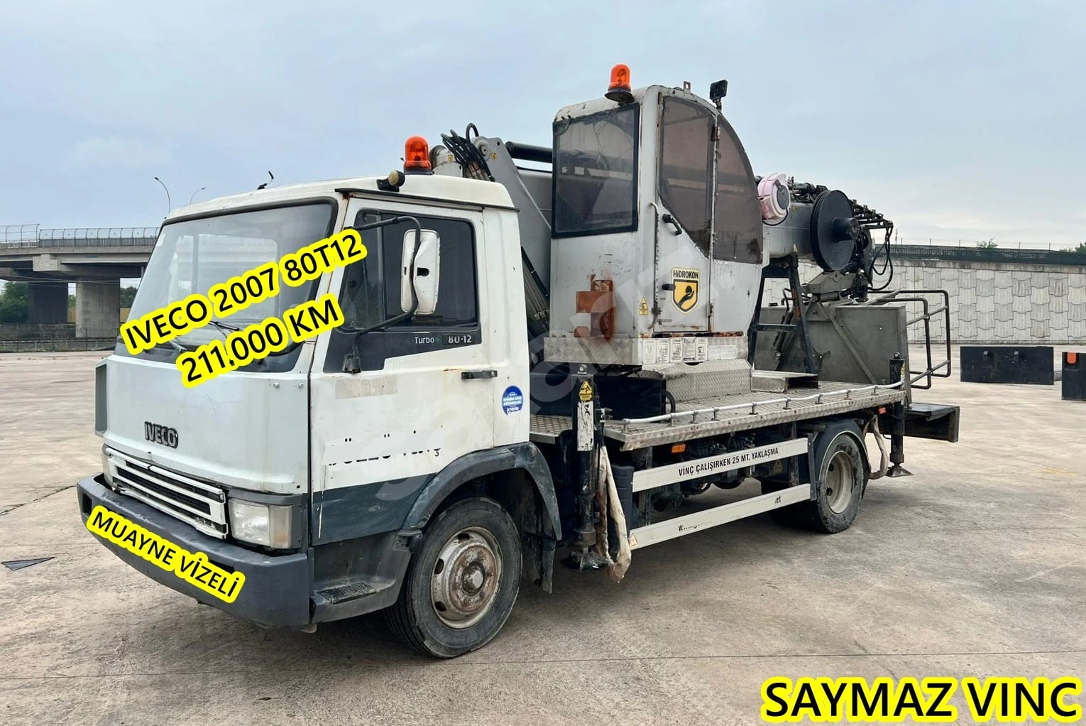 SAYMAZ VINC DEN SATILIK 27 M SEPETLİ PLATFROM VINC 2013 HIDROKON