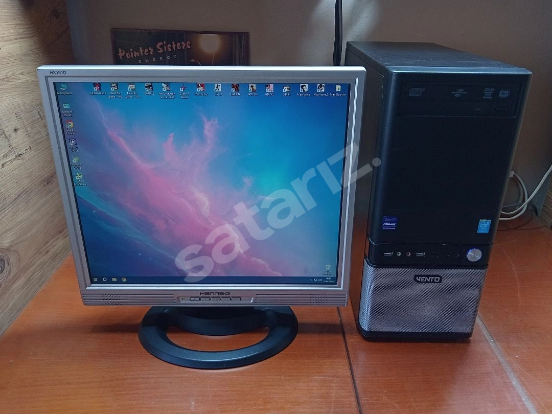 15 Oyun Yüklü İntel 3.33GHz Kasa + 19'' 75 Hz Monitör Masaüstü Bilgisayar