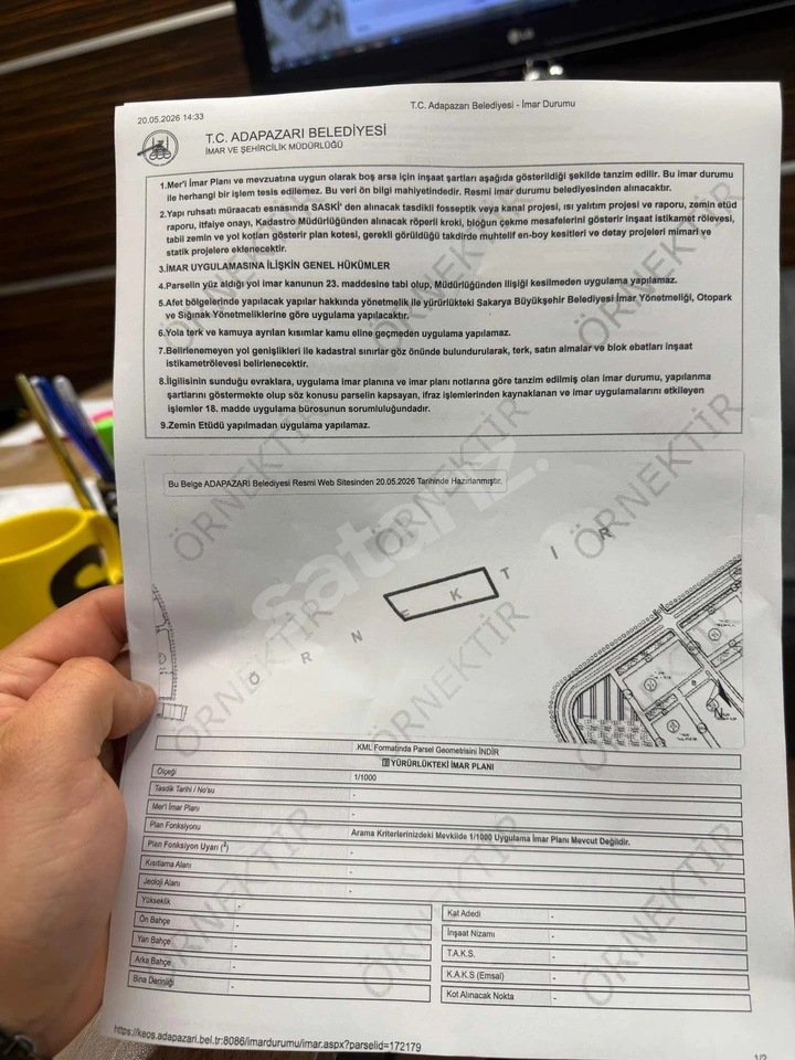 YÜKSEK KAZANÇ VAAD EDEN İMAR SINIRINDA SATILIK ARAZİ
